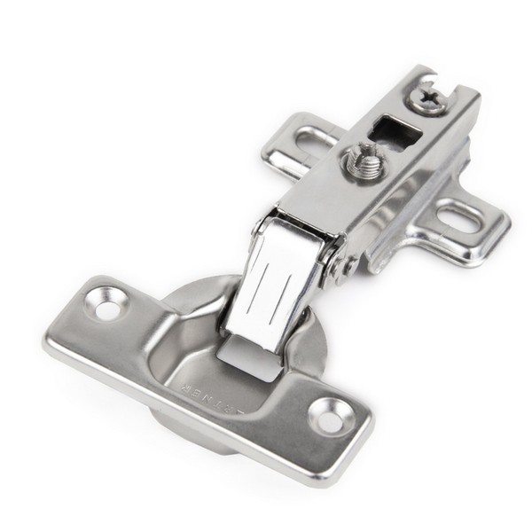 Петля четырехшарнирная, накладная, с ответной планкой H=2 под евровинт, угол открывания 102°, Slide-on (HD090A/100/002)